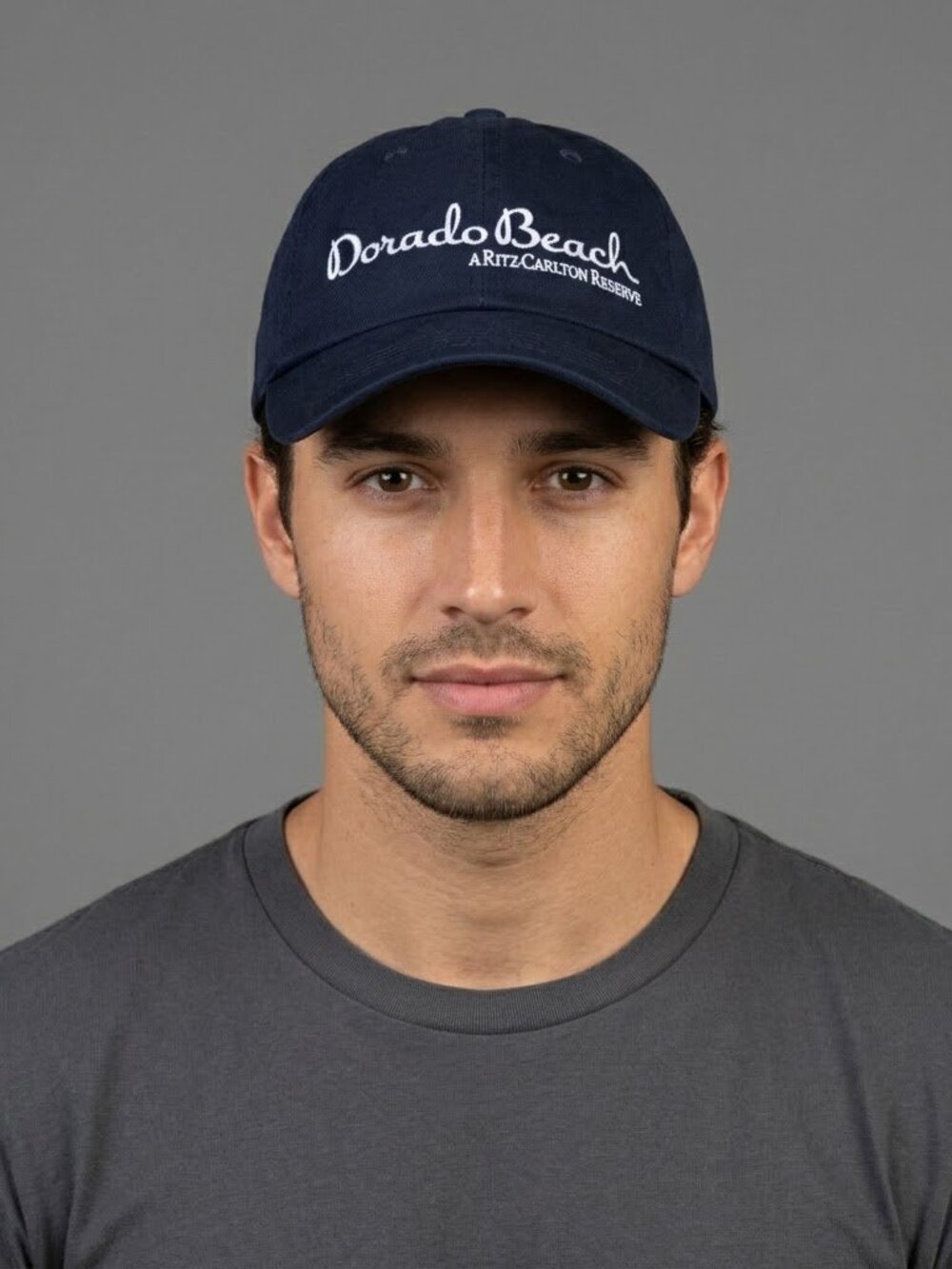 Dorado Beach Ritz Carlton Chino Baseball Cap Blue Cotton